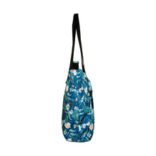 Floral Recycled  Nylon Carryall Tote: Teal
