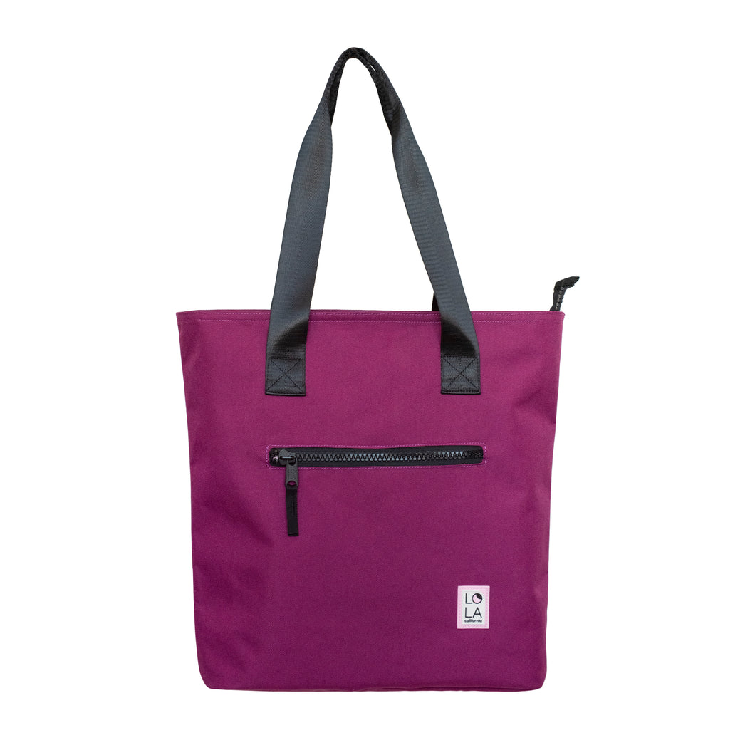 Sprite Recycled  Nylon Carryall Tote: Plum